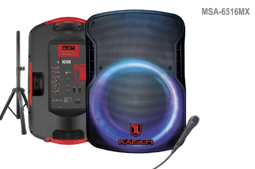 BAFLE 15" 26,900W PMPO MSA6516MX C/TRIPIE Y MICROFONO